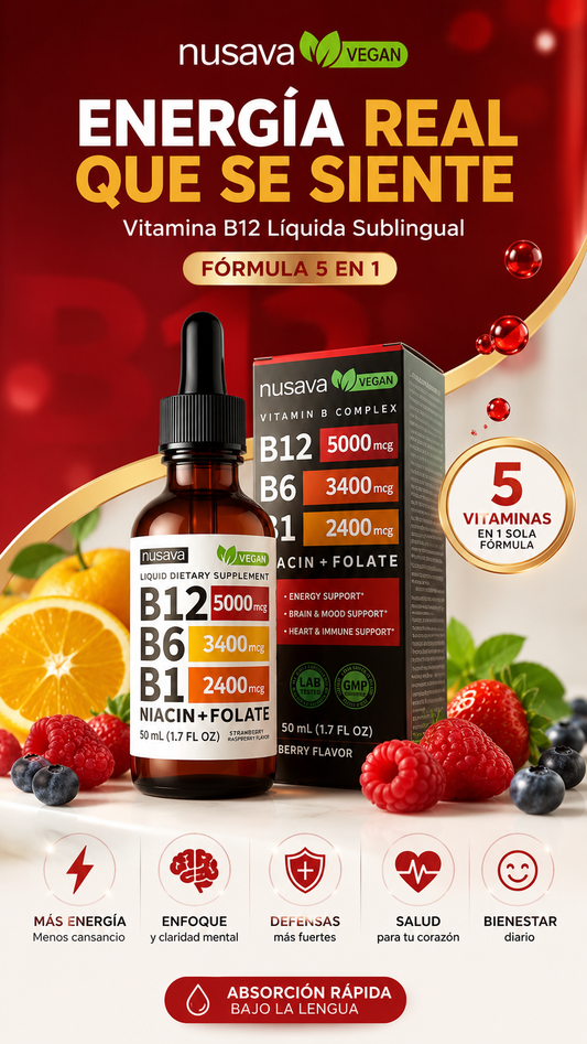 Vitamins B12 Suplemento Líquido - Nusava