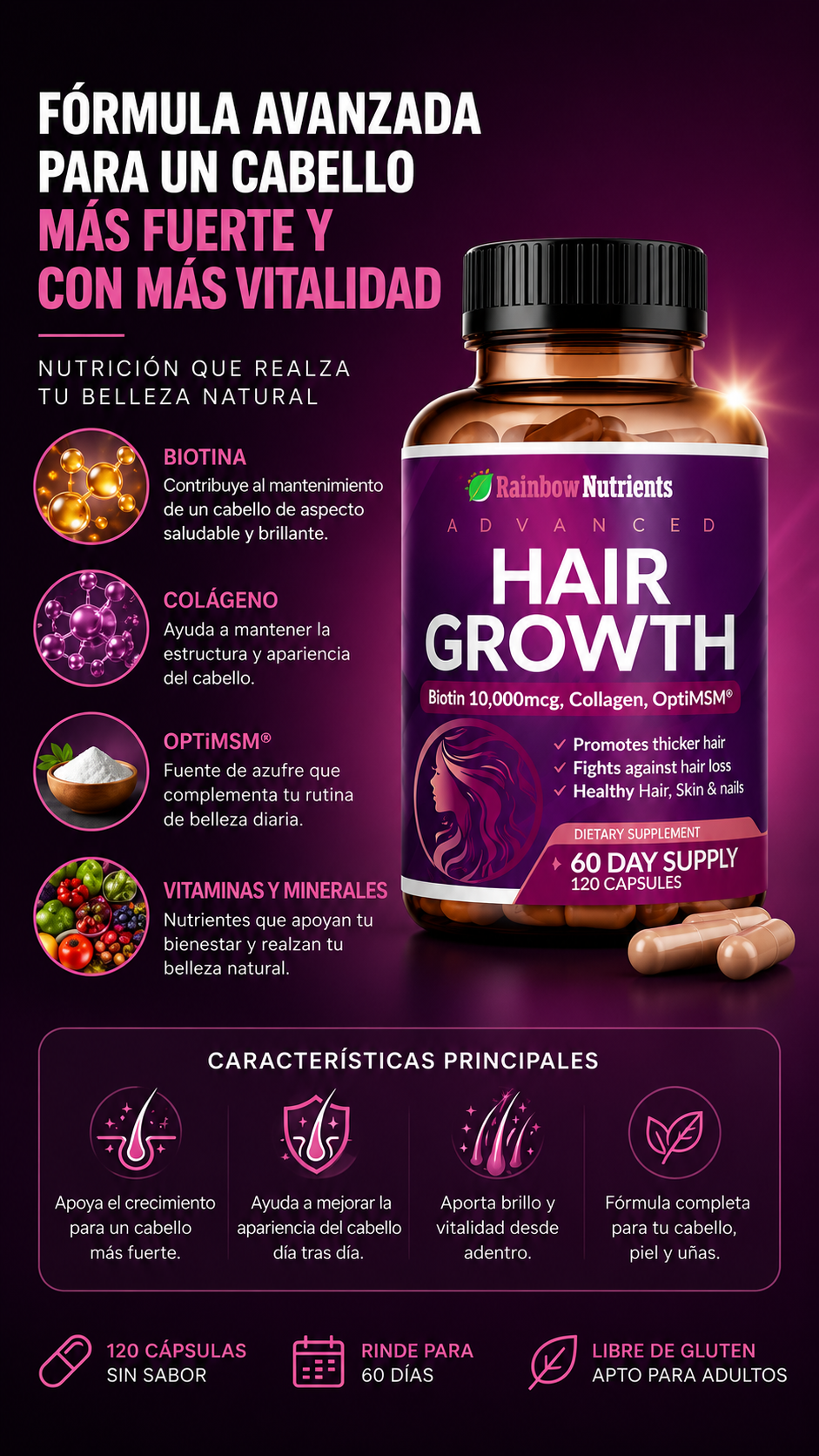 Advanced Hair Growth – Rainbow Nutrients