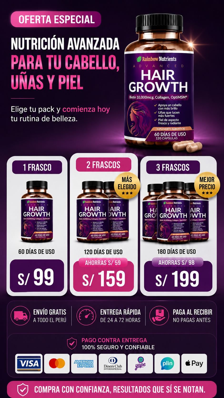 Advanced Hair Growth – Rainbow Nutrients