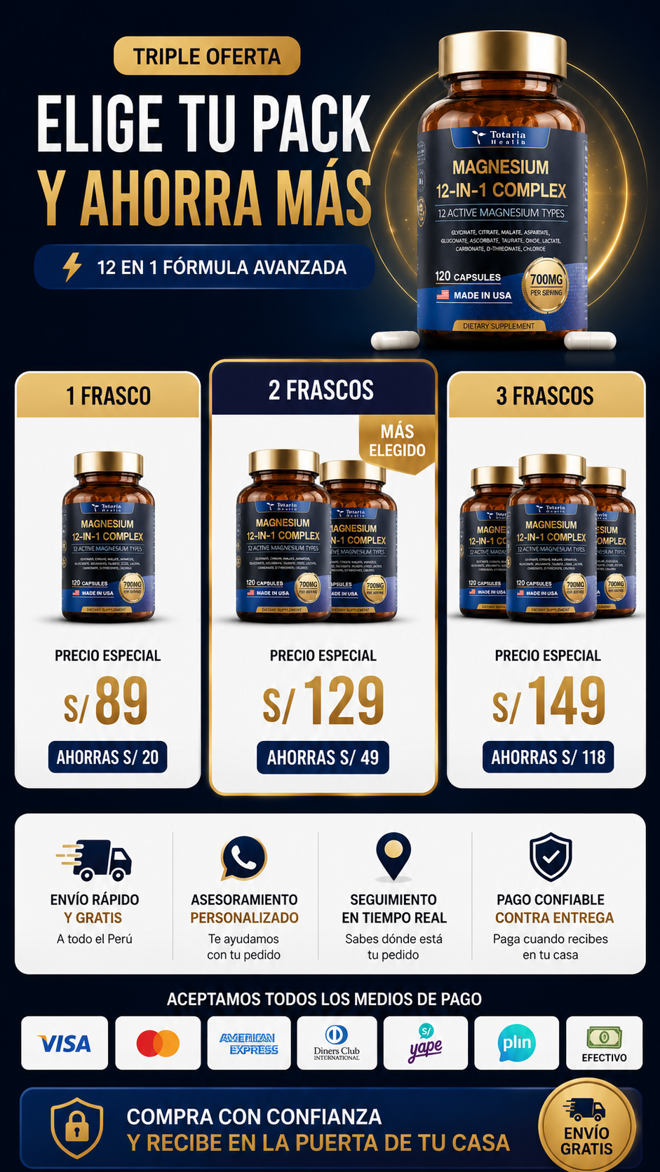 Magnesium Complex 12 en 1 - Totaria