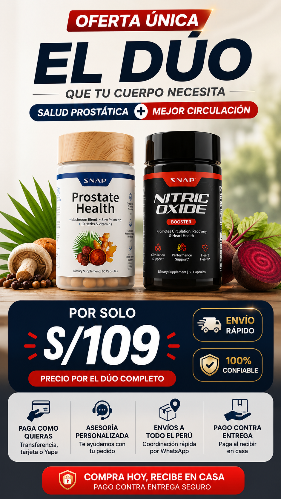 Snap Power Man 2 Combo: Nitric Oxide | Prostate Health