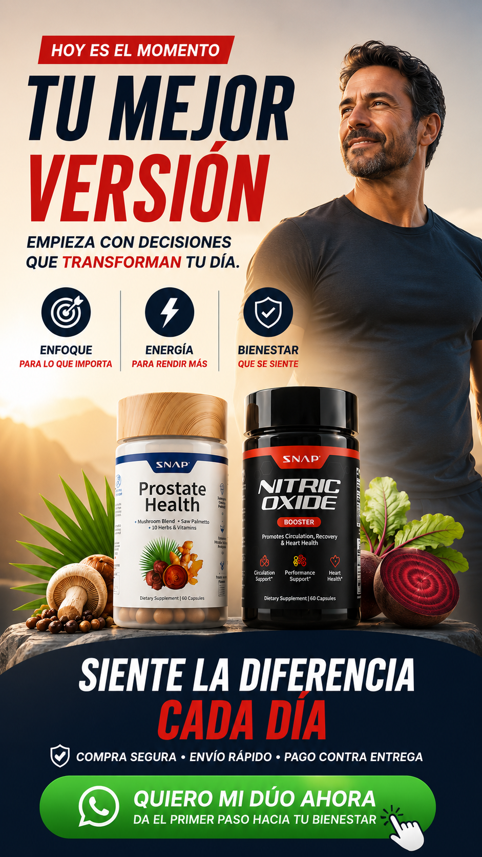 Snap Power Man 2 Combo: Nitric Oxide | Prostate Health