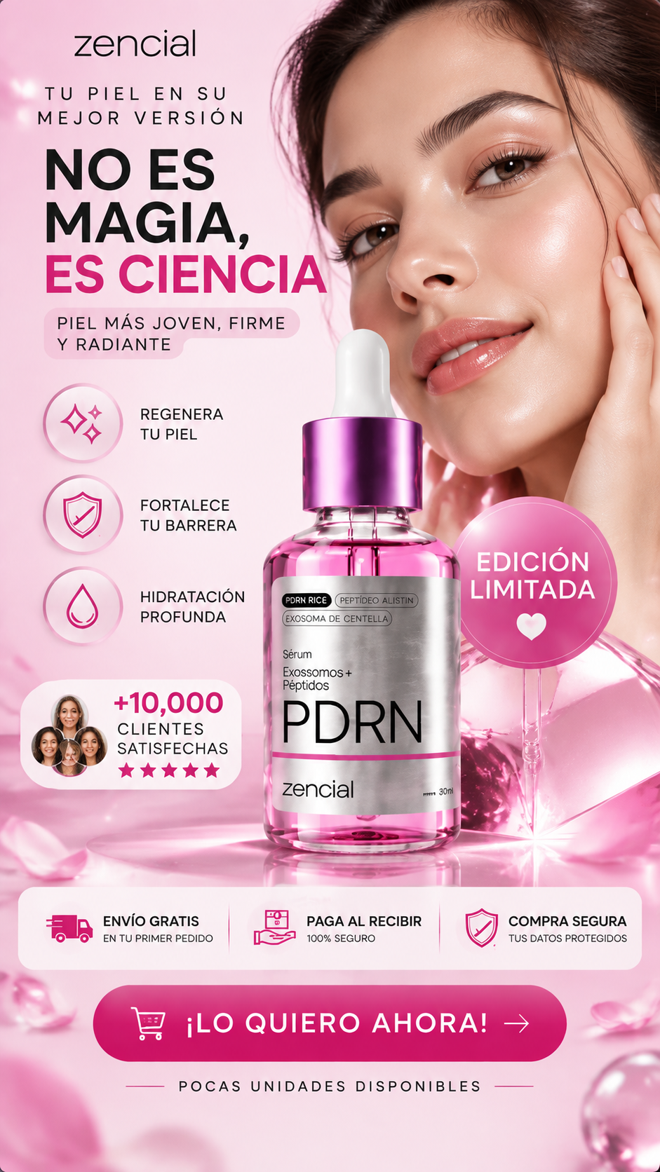 Sérum PDRN Zencial con Exosomas + Péptidos | Renueva la apariencia de tu piel y potencia su luminosidad
