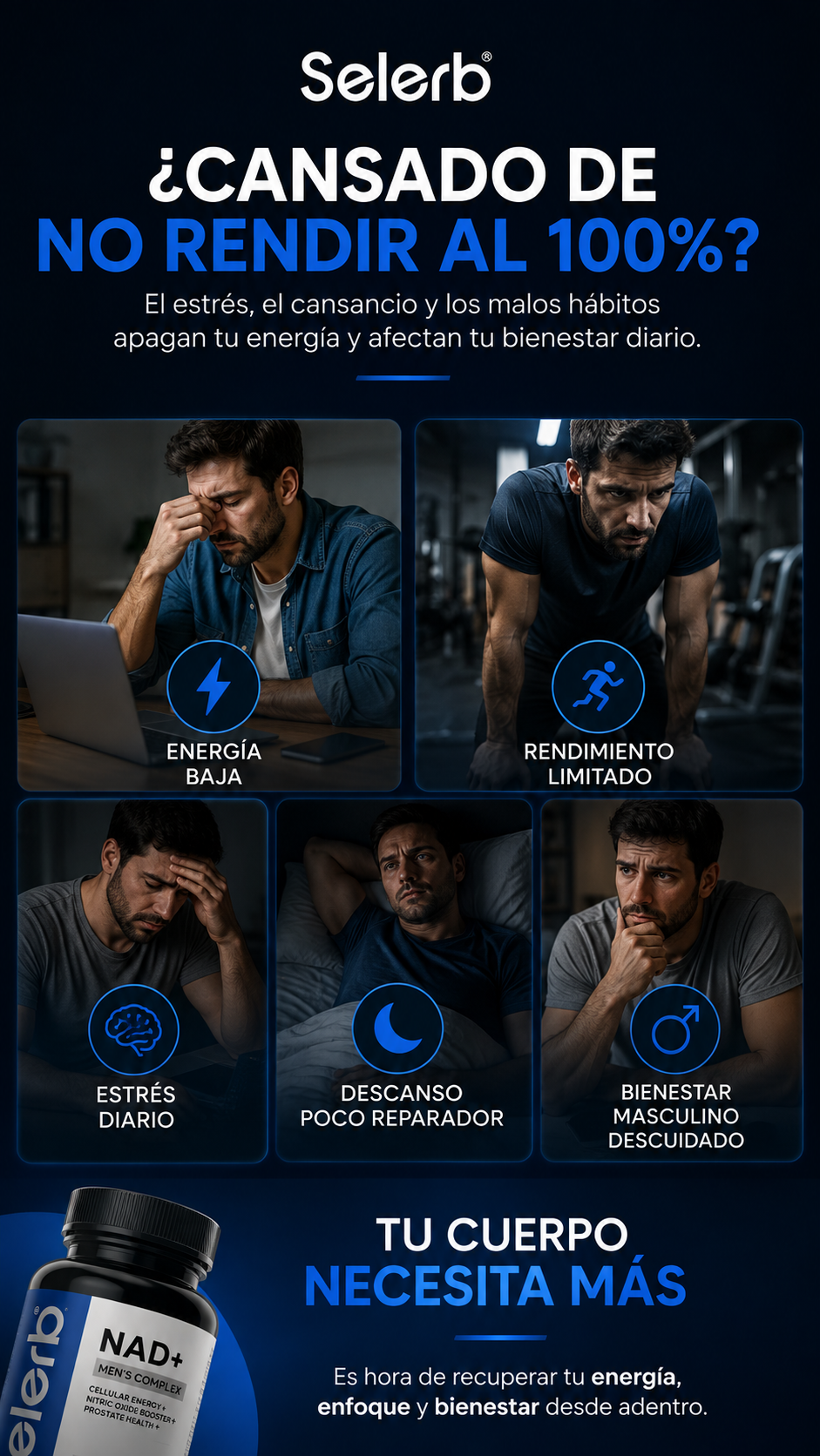 NAD+ Complejo Celular para Hombres - Selerb