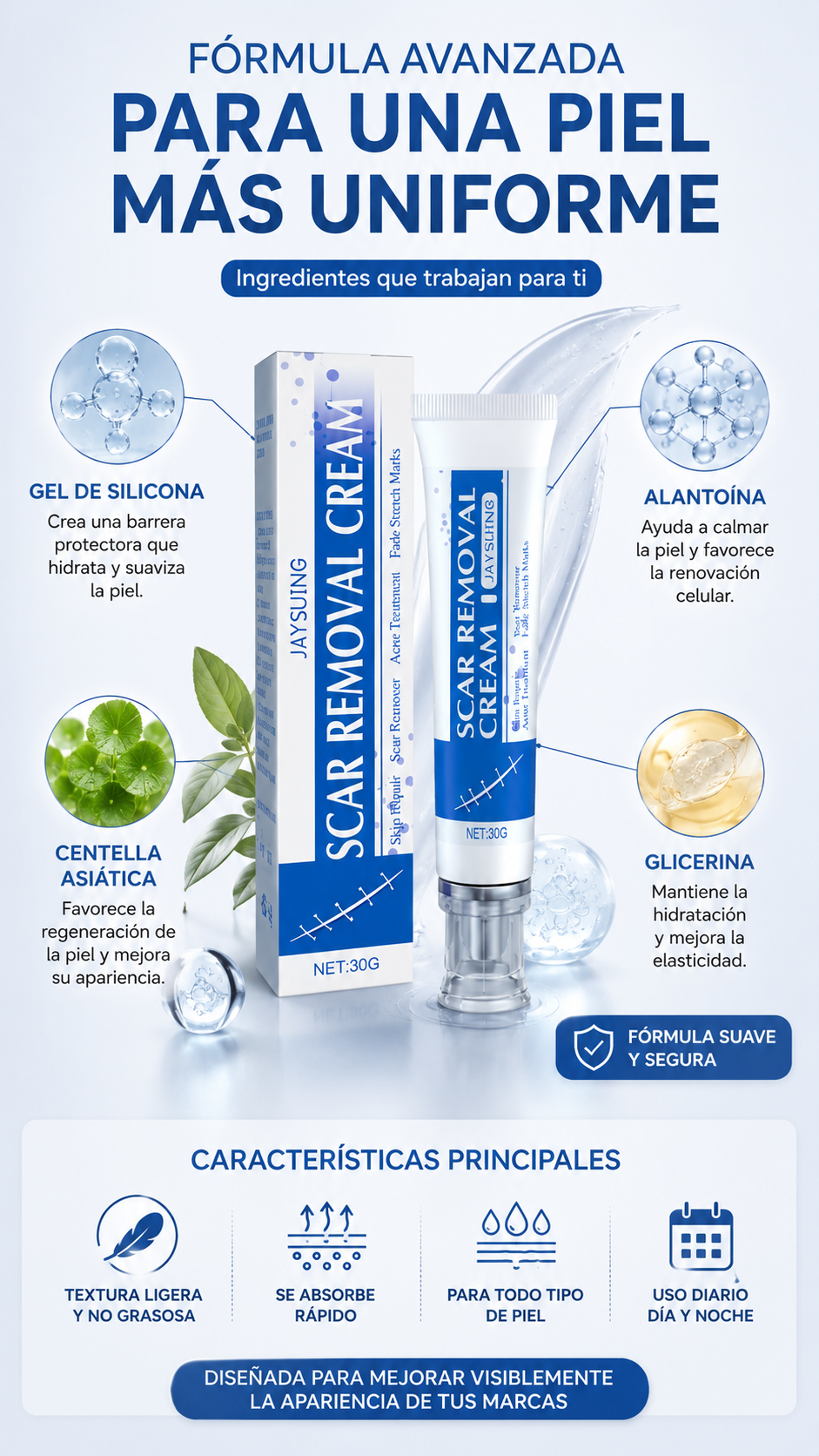 Crema Reductora de Cicatrices - Jaysuing
