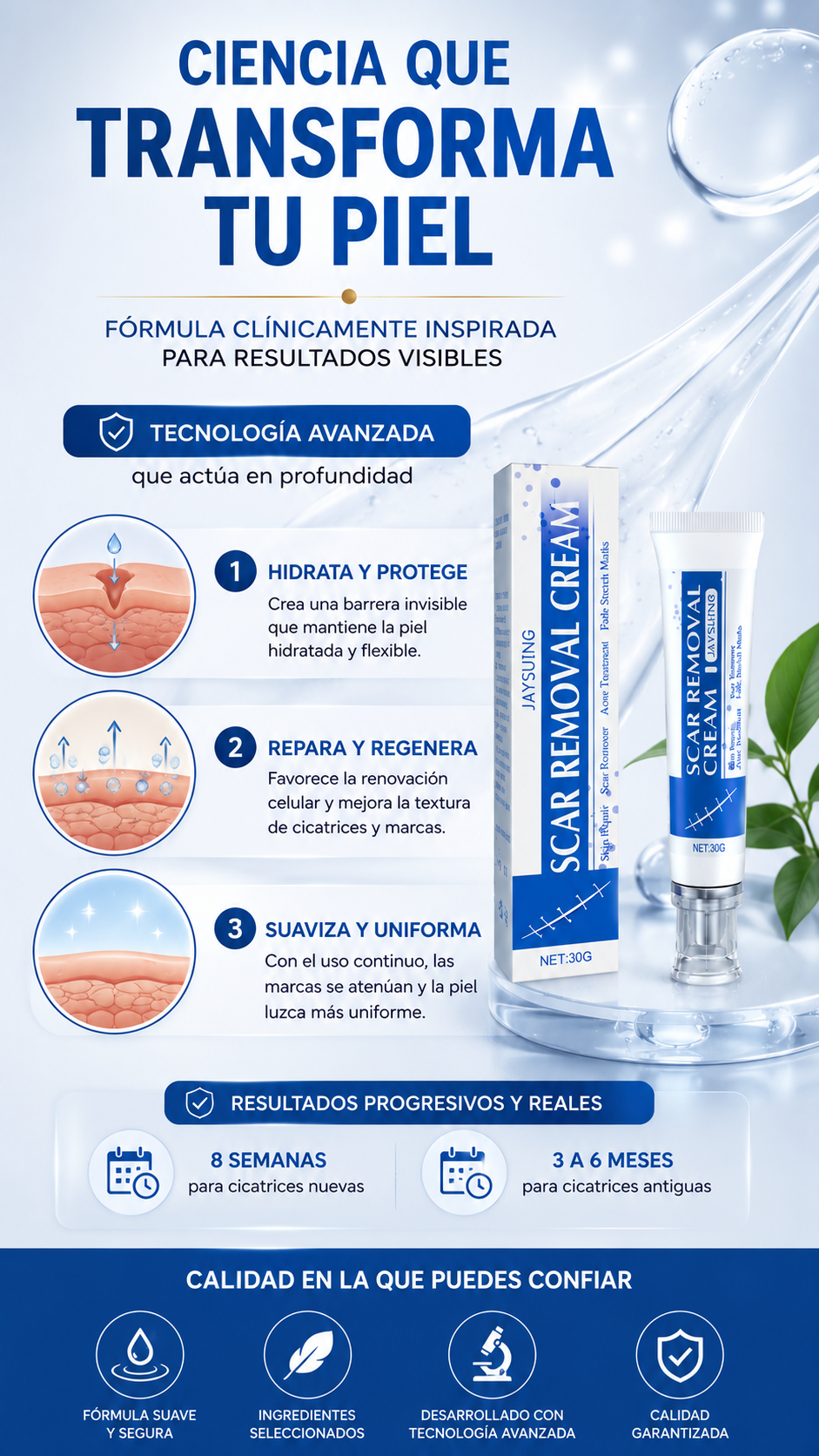 Crema Reductora de Cicatrices - Jaysuing