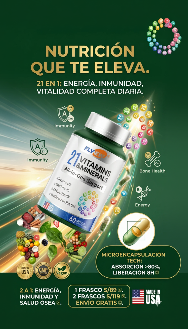 Vitaminas Completas x 21 – Energía, Defensas y Bienestar Diario