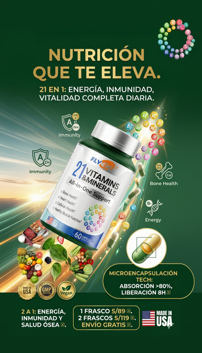 Vitaminas Completas x 21 – Energía, Defensas y Bienestar Diario